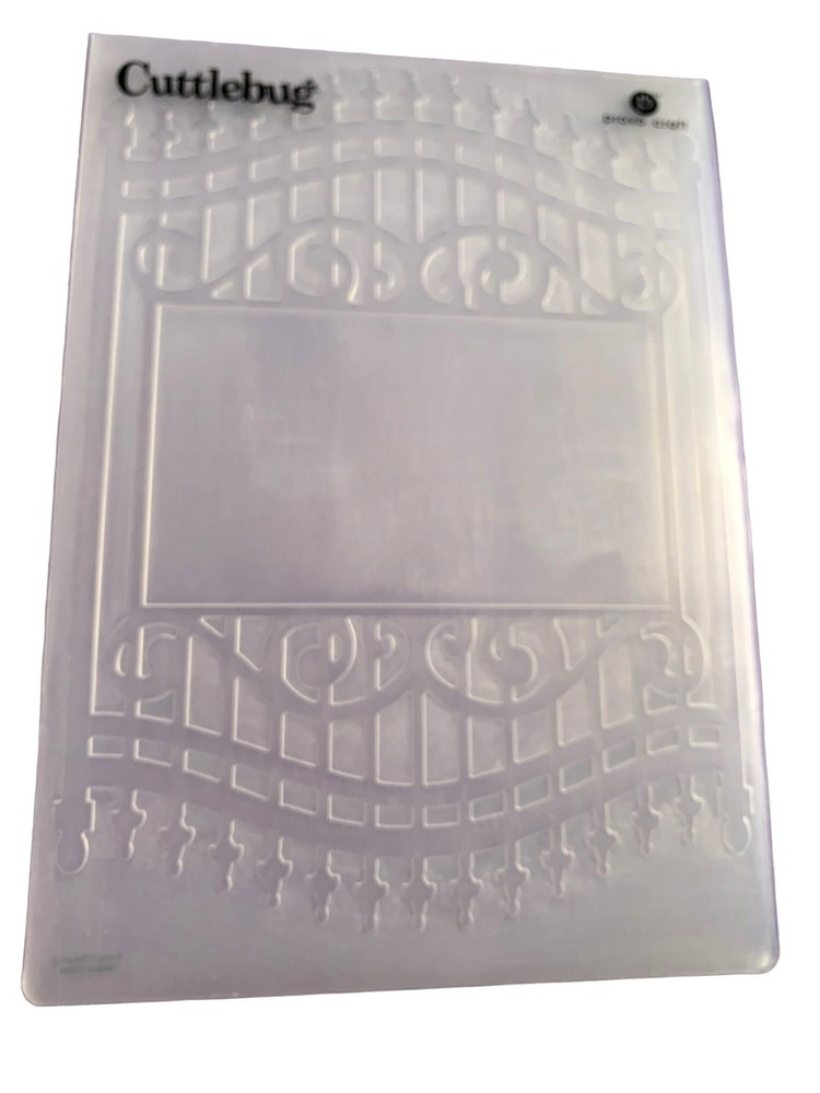 Cricut Cuttlebug Gate Frame 5"x7" Embossing Folder Fancy Card Making Scrapbookin