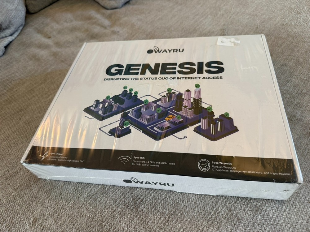 Wayru Genesis WiFi Hotspot Crypto Miner (Hardware Only) Open Box