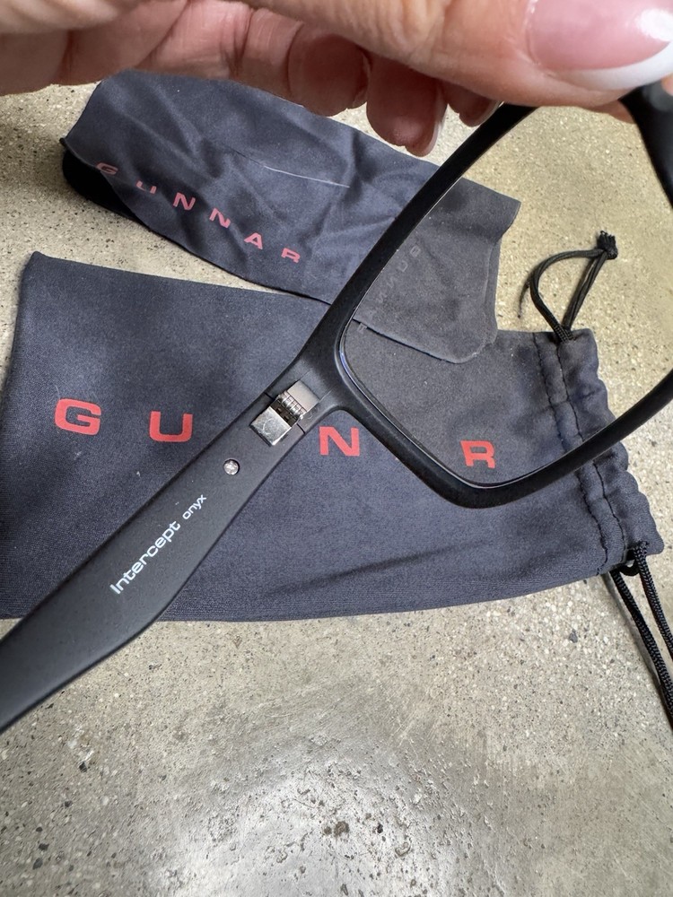 Gunnar Intercept Onyx Computer Screen Blue Light Reduction Glasses