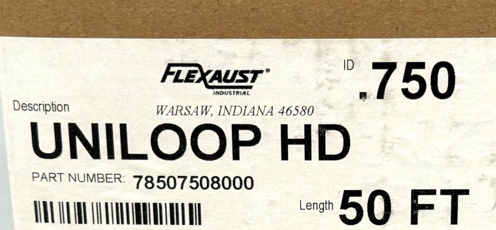 FLEXAUST 0.75 ID Uniloop HD Grey 50 FT