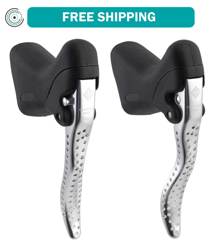 Origin8 Classique Sport Road Levers Black/Silver Pair