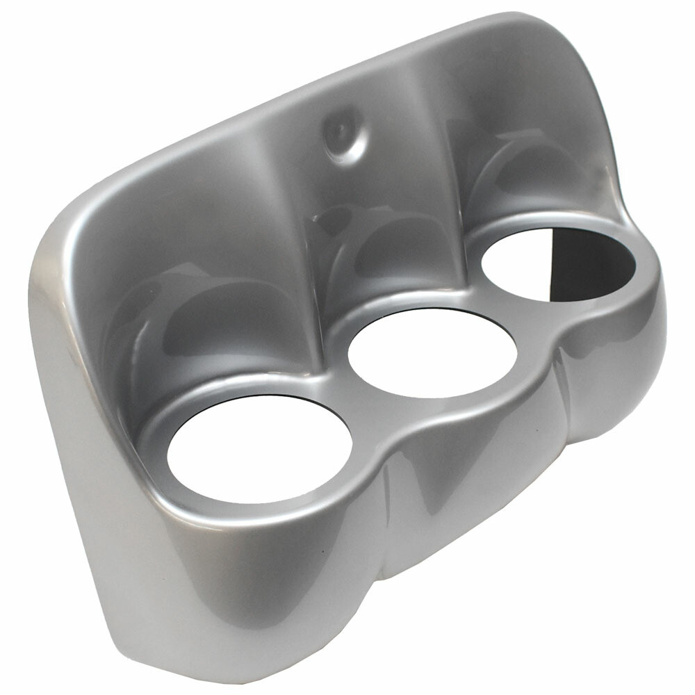 Tracker Boat Cup Holder Panel 180154 | 3-Hole Silver