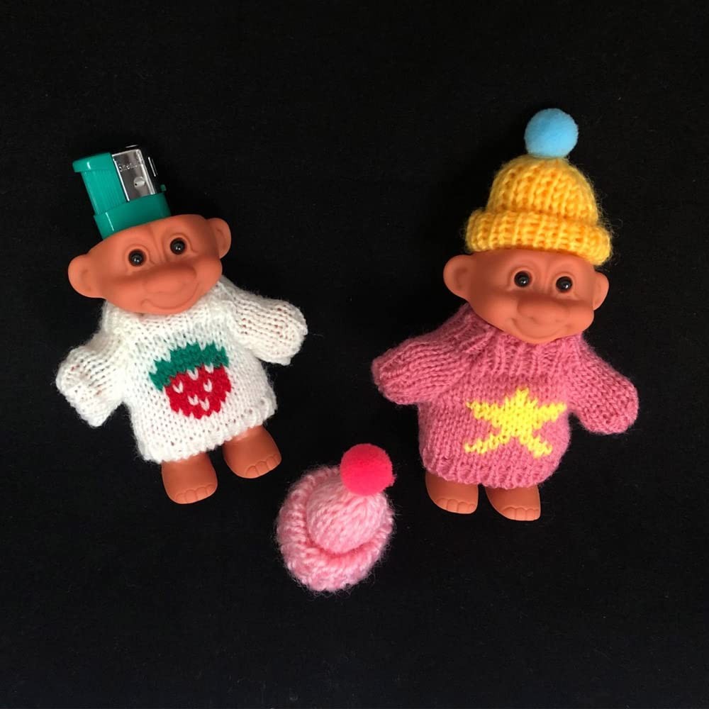 2 Pack Cute Troll Dolls Lighter Case Silicone Funny Mini Dolls Lighter Sleeve...