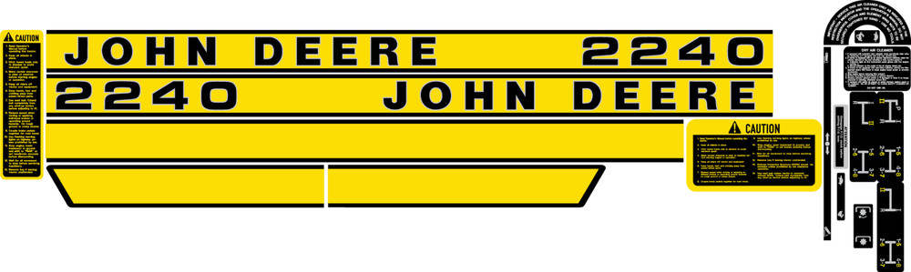 2240 John Deere Early Model Decal Set