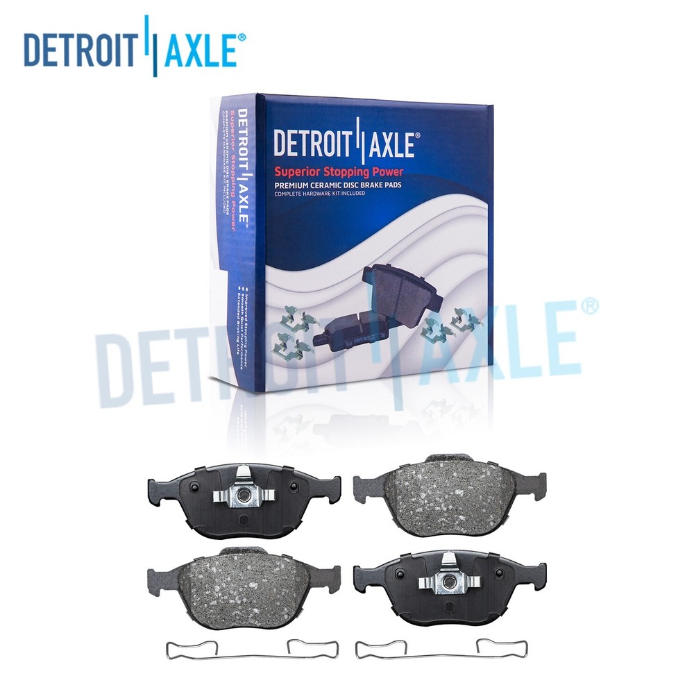 Front Ceramic Brake Pads w/Clips for 2010 2011 2012 2013 Ford Transit Connect