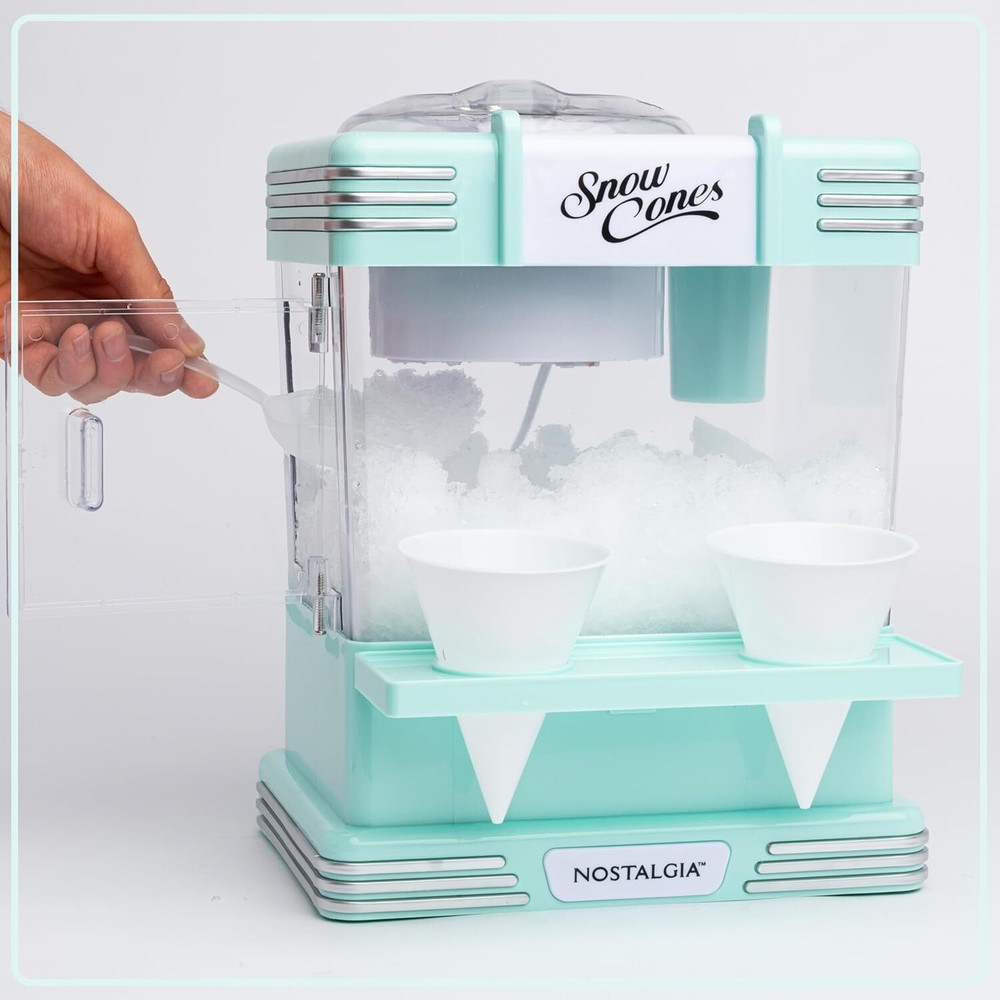 Shaved Ice Maker - Vintage Style Tabletop Smoothie Maker, Aqua Green