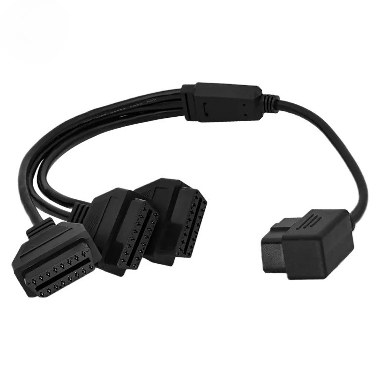 Full 16 Pin OBD2 Extension Adapter Right Angle Low Profile for Car Scanner Tool