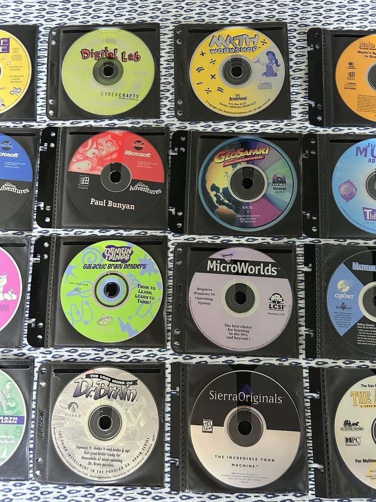 Vintage Learning Adventures Math Games 3rd & 4th 5th 6th Grade + PC 27 CD Lot