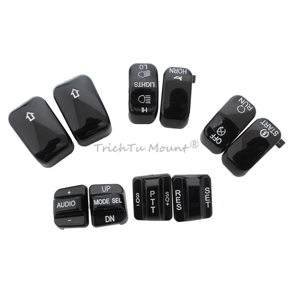 Handle Bar Control Switch Housing Caps Fit For Harley Touring FLHTCU FLHTK 96-13
