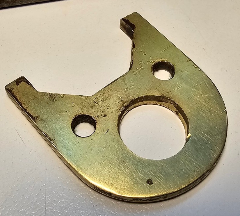 Spanish Jukar Sidelock Muzzleloader Stock Connector Transition Plate W/ Pins (C)