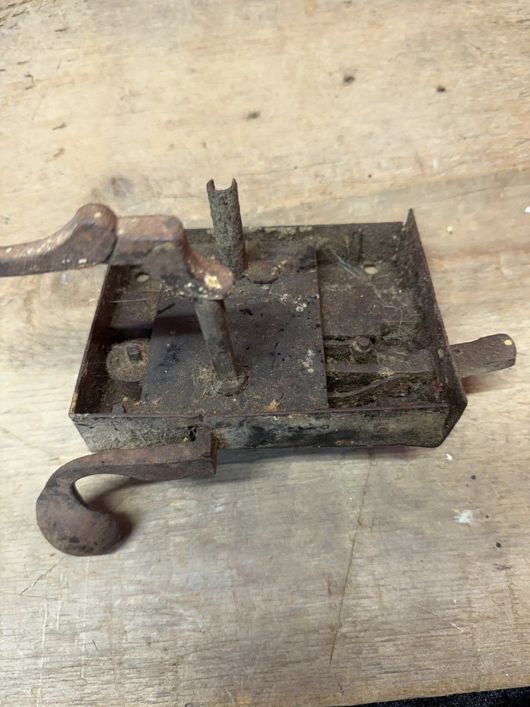 Primitive Set 18th Century 1700s Spoon Lock Mechanisms Colonial