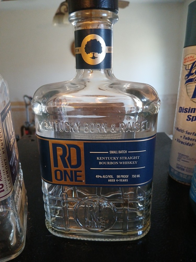 Knob Creek & RD One Empy Bourbon Bottles - Empty - 750 ml