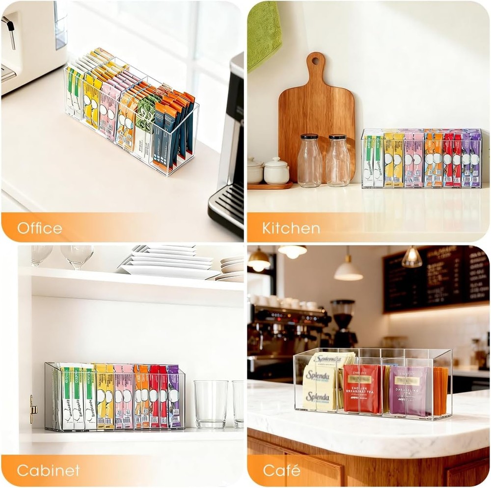 Drink Packet Organizer Water Transparent 2 Pack