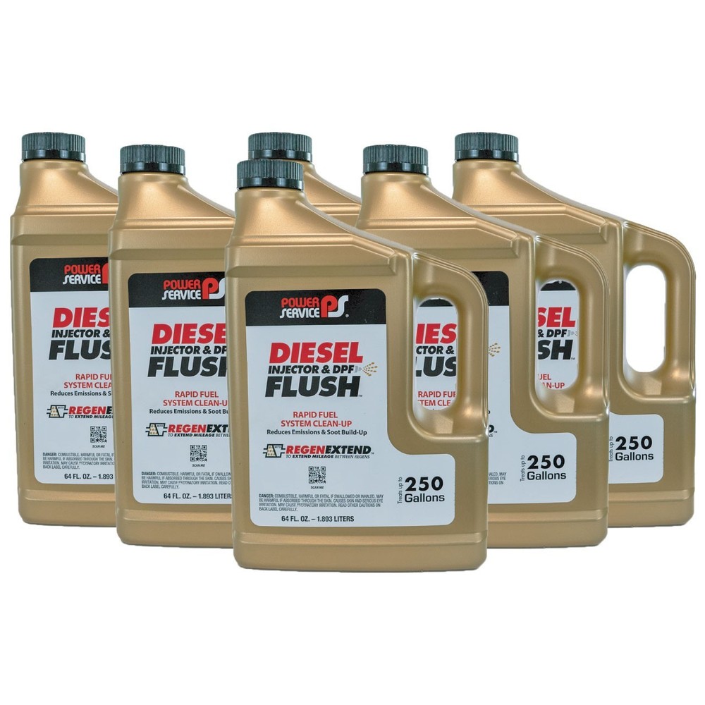 Power Service 3264-06 Diesel Injector & DPF Flush - 64oz - 6 Pack