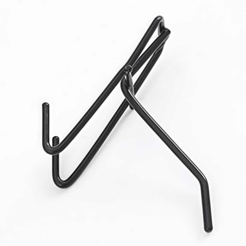 25 PCS 4 Inch Gridwall Hooks Black Display Hangers Wall Mount Storage Panel