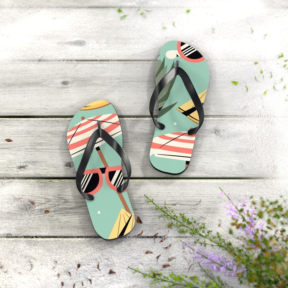 Beach Scene Flip Flops | Flip Flop Sandals