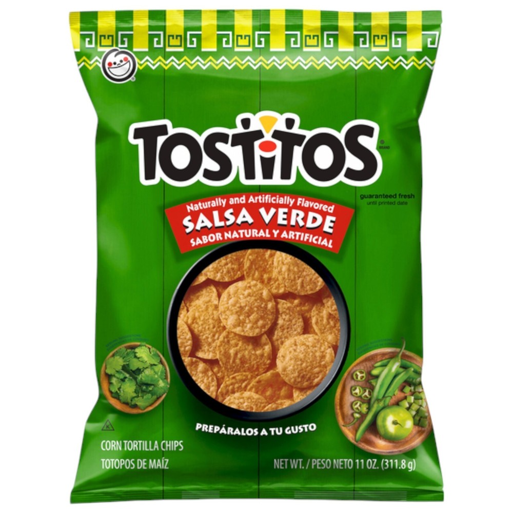 Tostitos Tortilla Chips Salsa Verde Flavored Rounds 11oz Bag