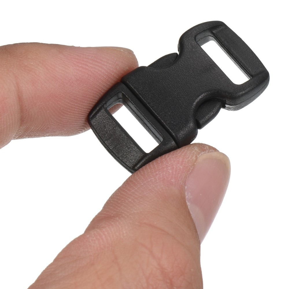 20Pack Plastic Buckles Quick Side Release Clips Clamp Black 11mm