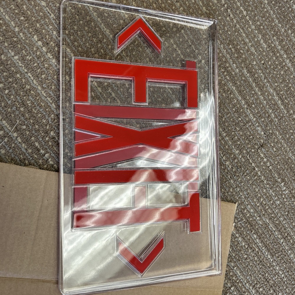 Cooper Lighting Emergency Exit Sign Red