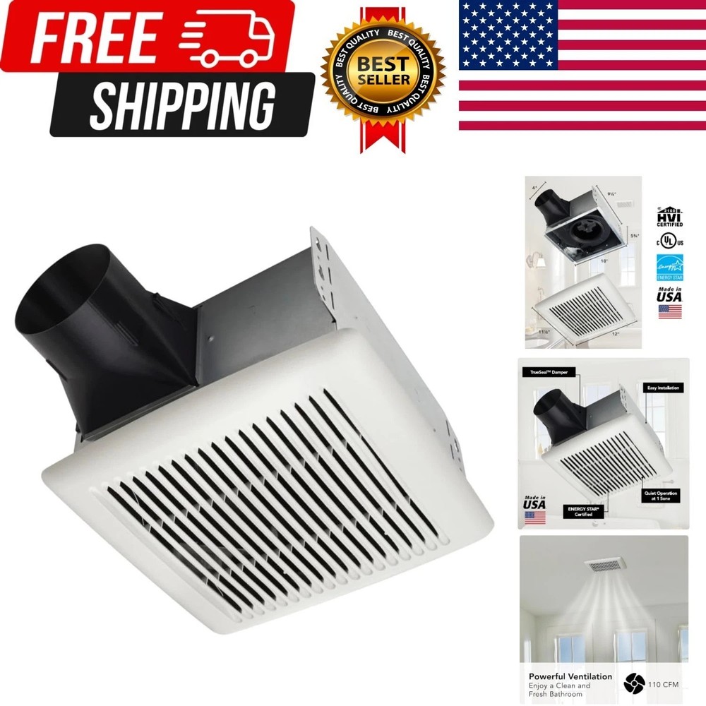 Energy Efficient Bathroom Fan 110 CFM 1.0 Sones