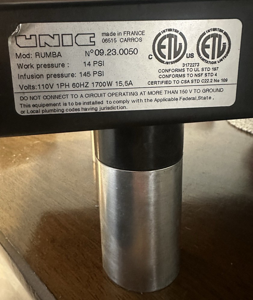 Espresso Machine Unic RUMBA