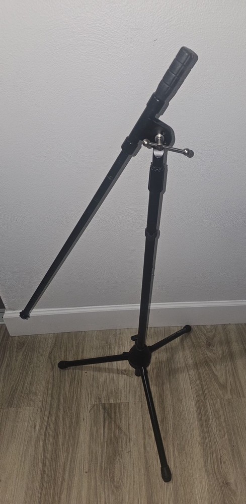 On-Stage Boom Microphone Stand Adjustable Tripod Mic Stand Black
