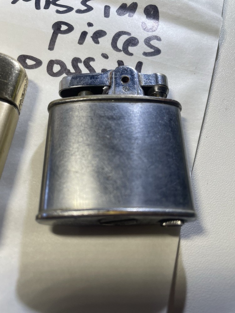 2 Vintage Ronson Typhoon Cigarette Lighter Untested Not Working