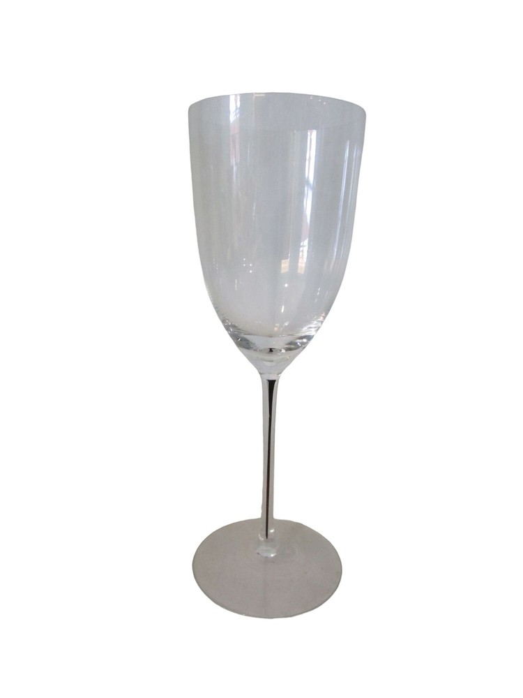 Black Core Stem Thin Crystal Wine Glass Multi Purpose GUC Unmarked