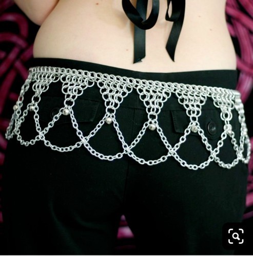 Chainmail Bow Tie Chainmail Aluminum Silver Bow Tie Style