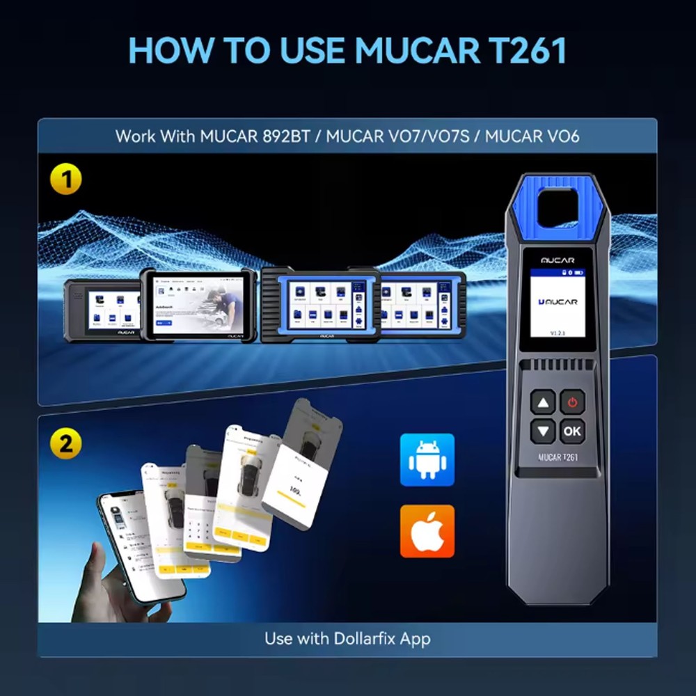 ThinkScan 689BT & MUCAR T261 TPMS Programming Scanner Full System OBD2 Scan Tool