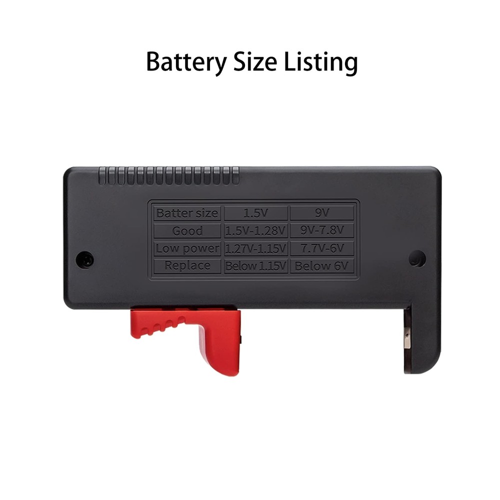 Battery Tester Checker, Universal Small for AAA AA C D 1, Red