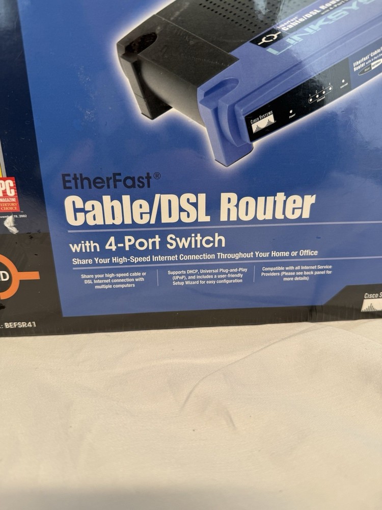 Linksys BEFSR41 EtherFast Cable/DSL Router 4-Port Switch 100 Mbps Wired-Ethernet