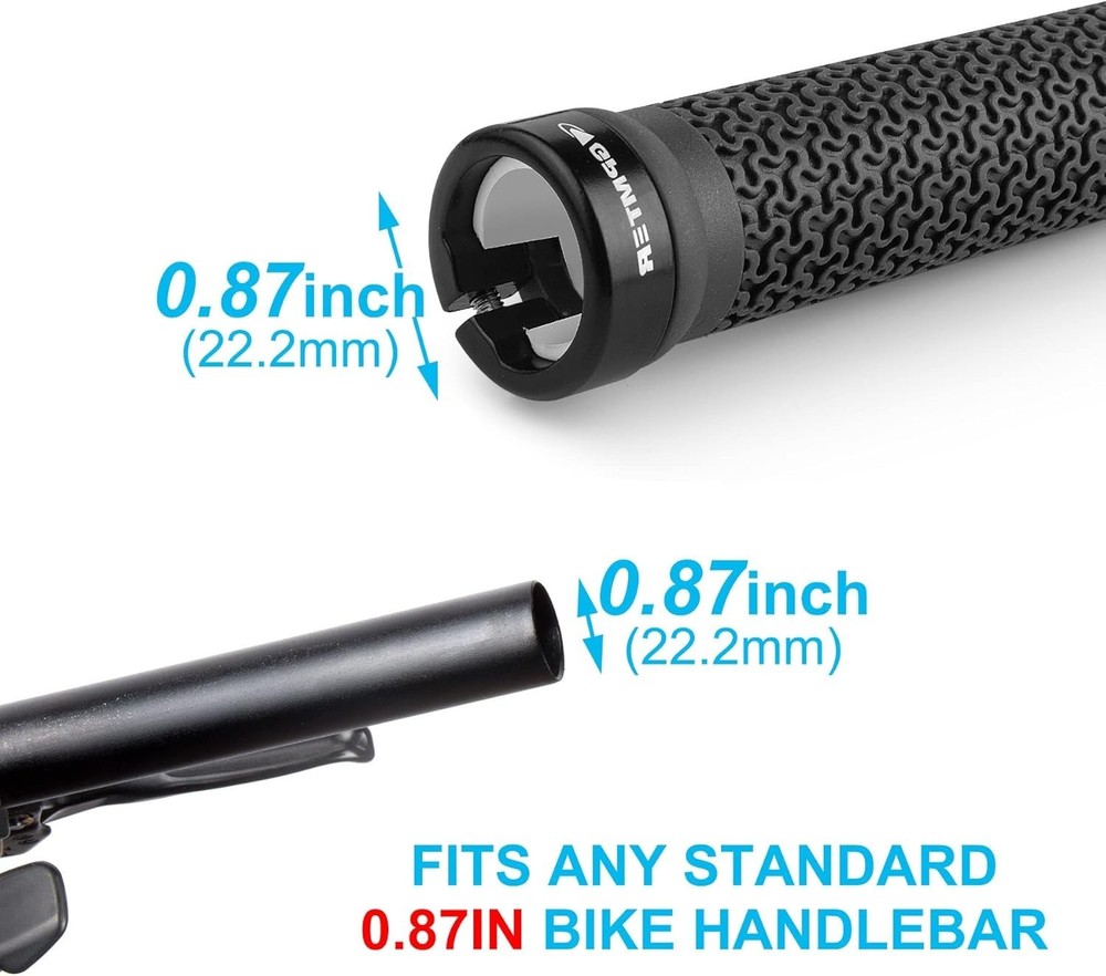 Durable Soft Rubber Handlebar Grips with Excellent Control - Fits Most Bikes