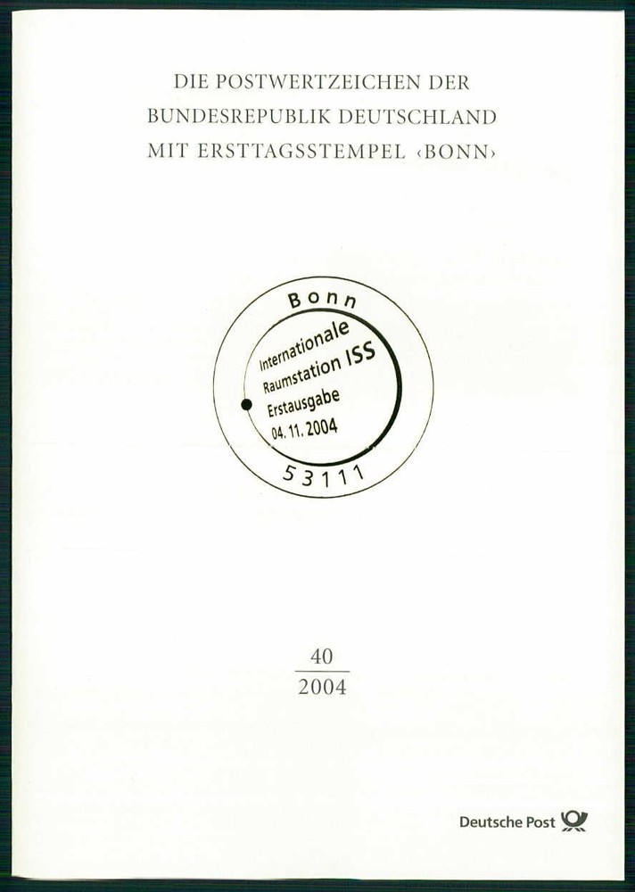 GERMANY FOLDER 2004/40 ISS SPACE STATION