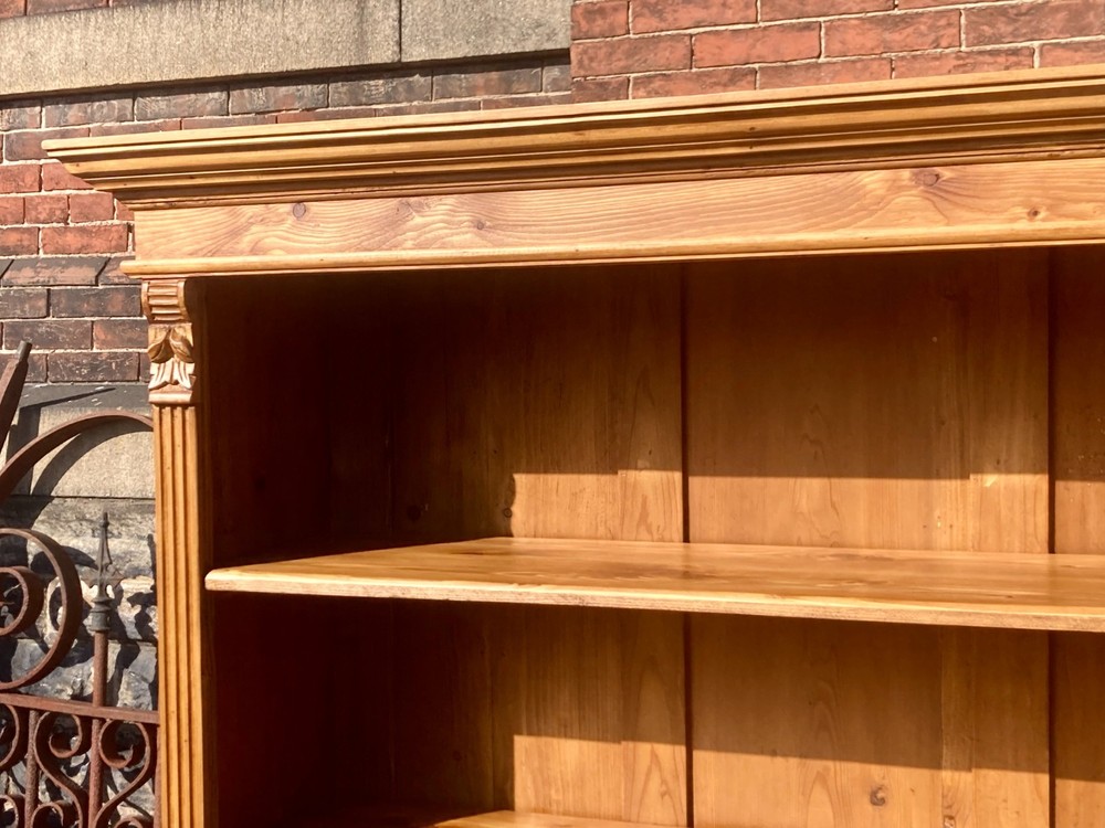 Pine Bookcase with Half Doors from Armoire