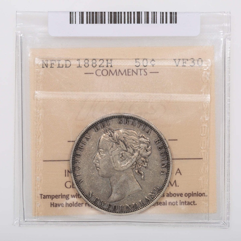 NFLD 50 Cent 1882H ICCS VF-30