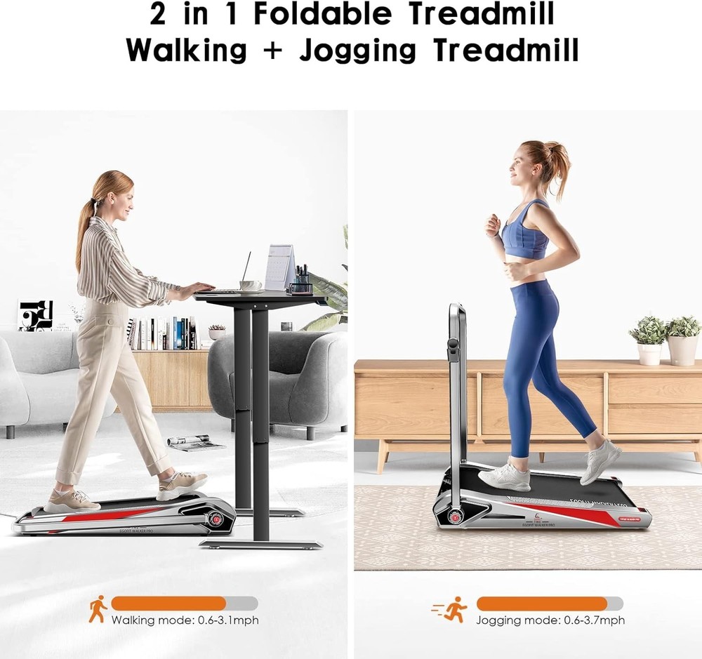 Egofit Plus M1T Walk Jog Treadmill Foldable Handlebar Compact Quiet