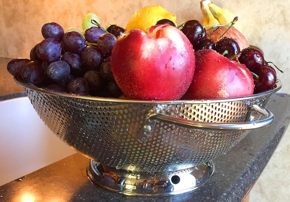 DLD Stainless Steel Micro-Perforated 5-Quart Colander - 5-Quart​​​​