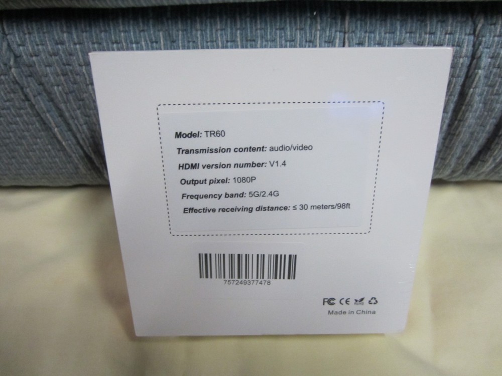 Make Connection Easier Wireless HDMI Transmitter and Receiver NEW SEALED TR60
