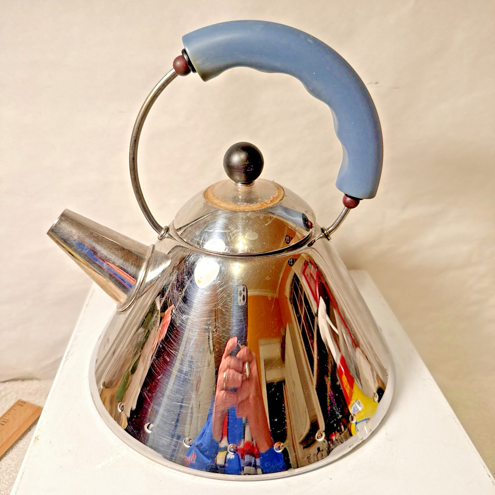 Alessi Michael Graves Stainless Steel Kettle 1.7L missing bird whistle READ