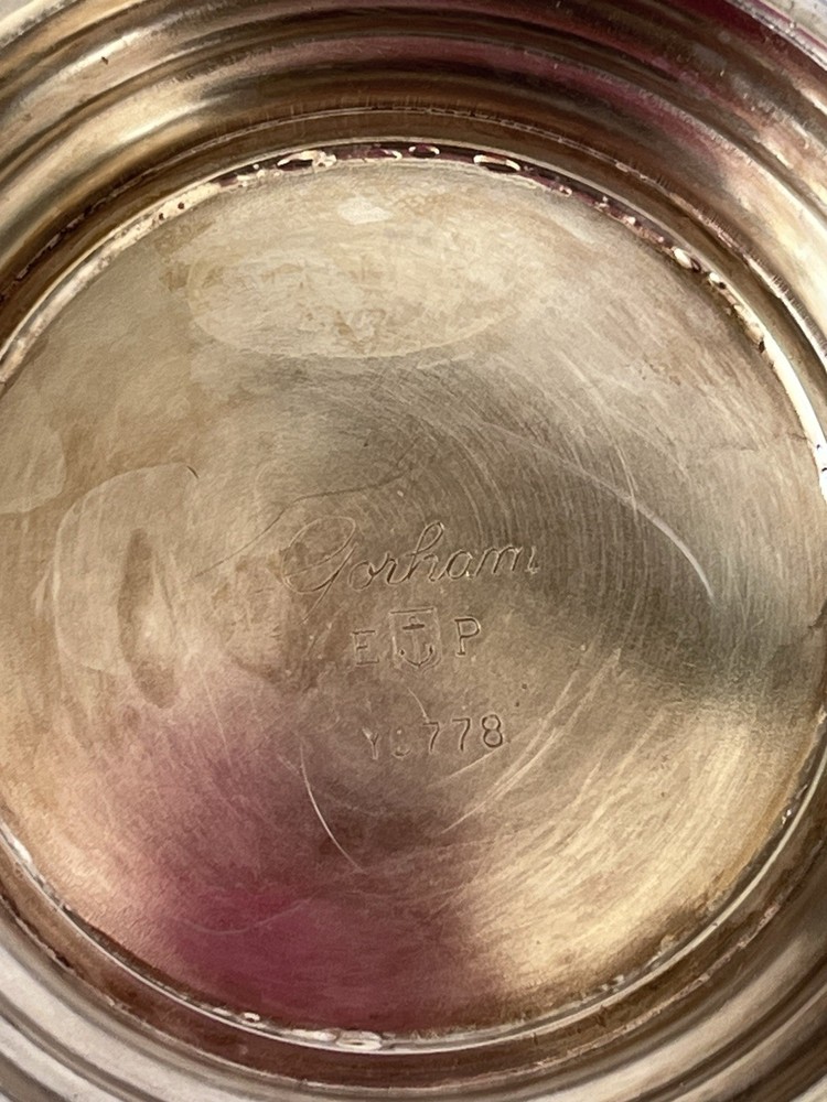Vintage Gorham Y6778 Footed Silver Plated Bowl 5” Diameter