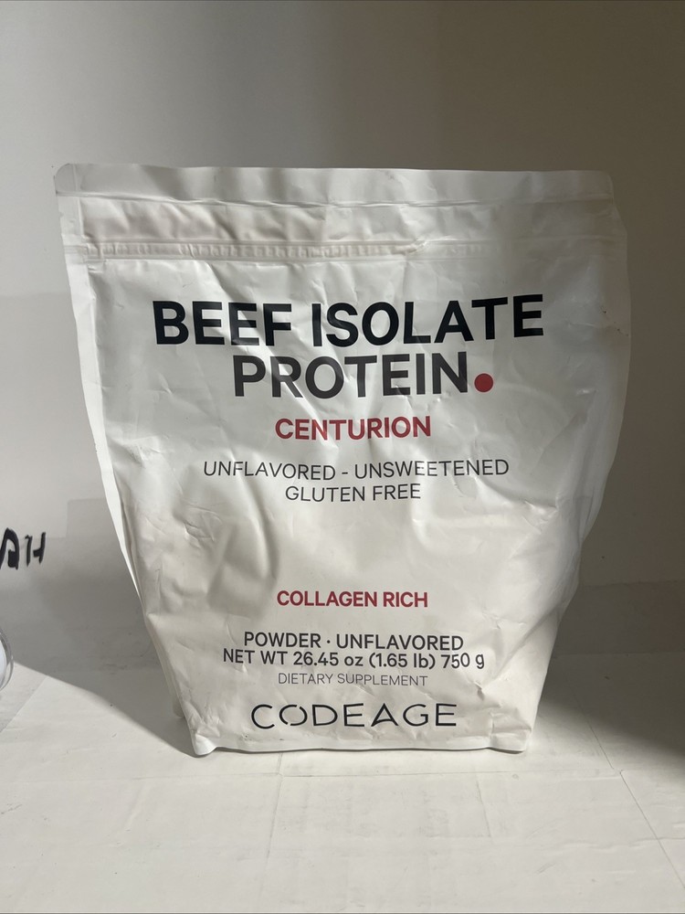 Codeage Centurion Beef Isolate Protein Unflavored Collagen Rich 1.65lb Exp 09/26