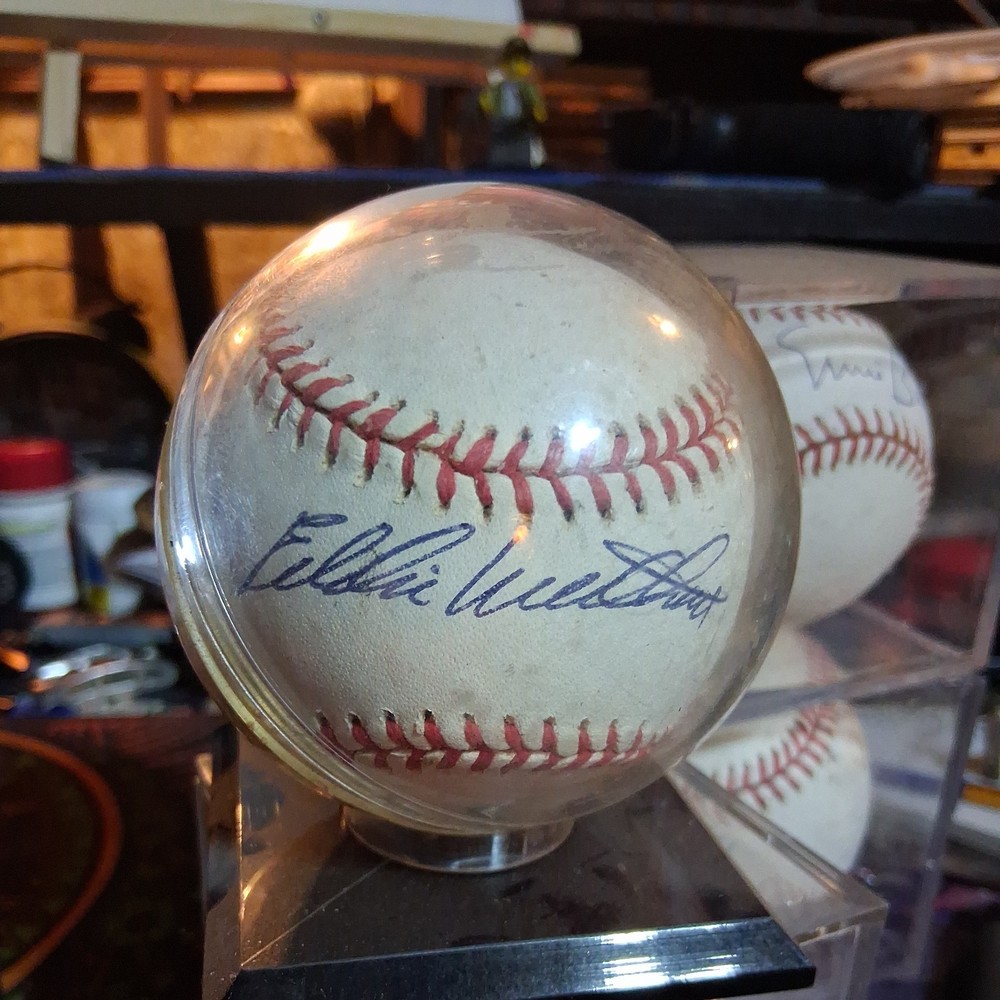 Eddie Mathews signed ONL Feeney baseball