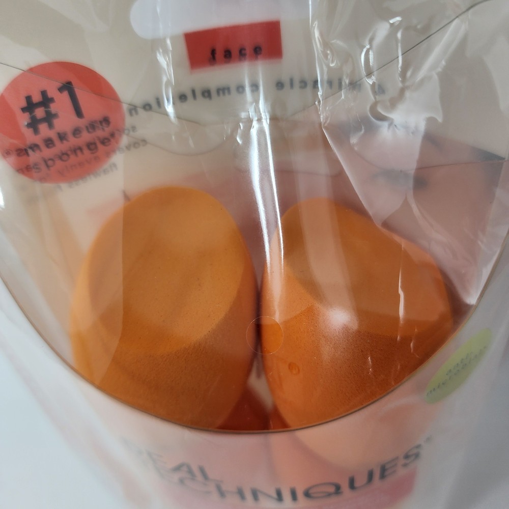 4 Pack Real Techniques Miracle Complexion Sponges - Orange, Light To Medium Dewy