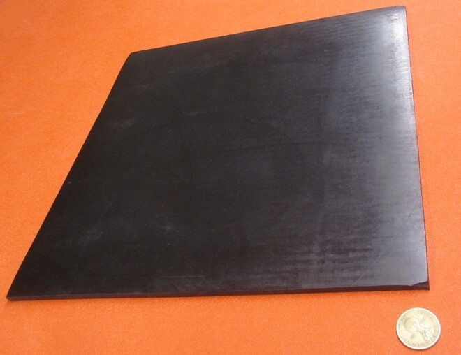 Butyl Rubber Sheet, 60A, 1/4" x 12" x 12"