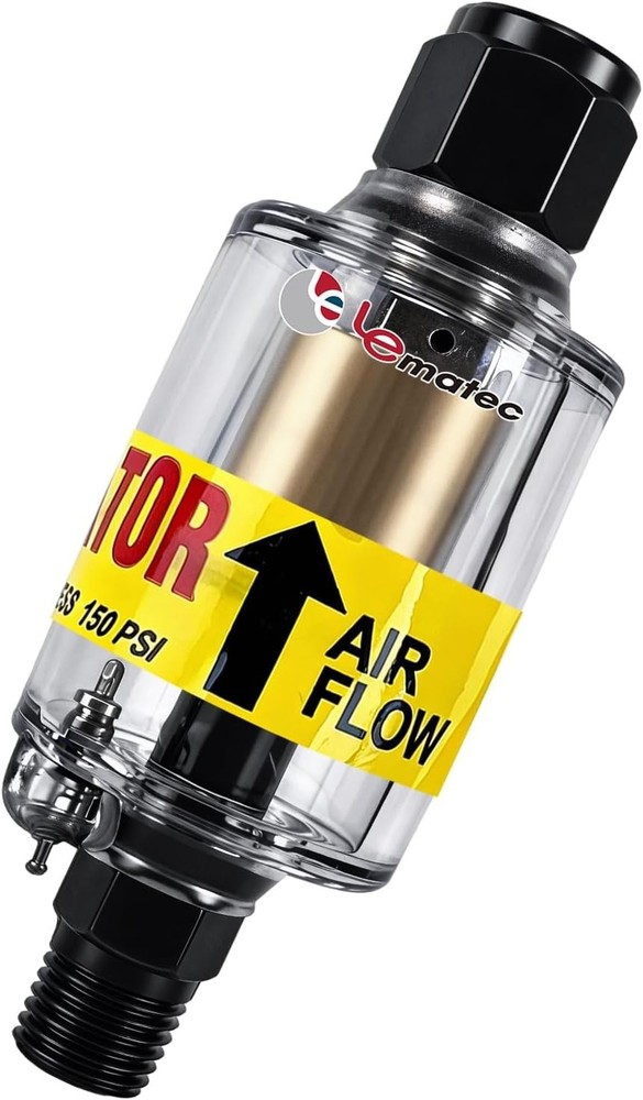 Versatile Inline Water Separator for Air Compressors - 2-150 PSI Operation