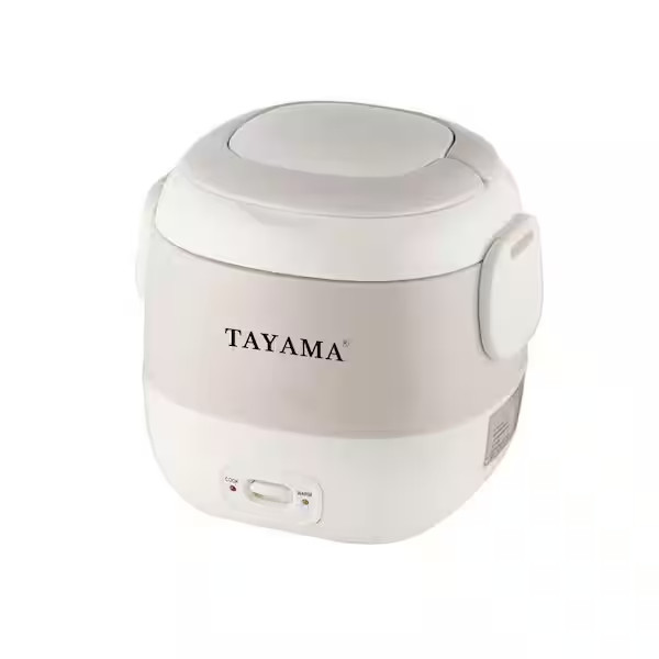3-Cup White Portable Mini Rice Cooker