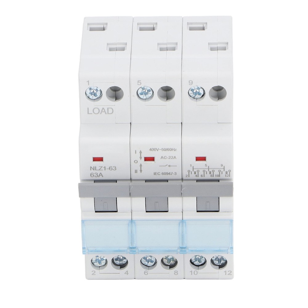 Manual Transfer Switch DIN Rail Mount 3P Interlock Circuit Breaker Switch Part