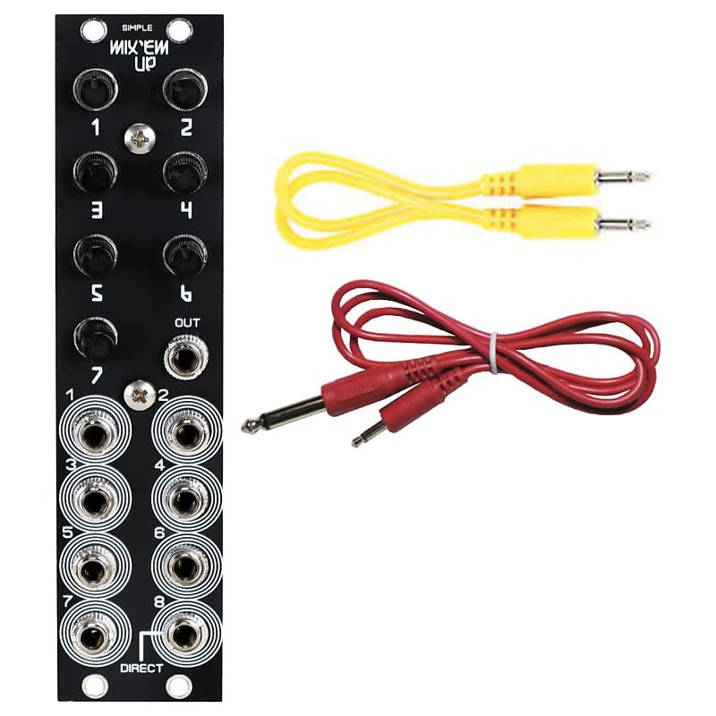 Blue Lantern Simple Mixer 8-Channel Eurorack Module Bundle w/Cables