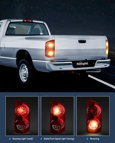 Taillight Assembly Compatible with 2007 2008 Dodge Smoke Red-Passenger Side